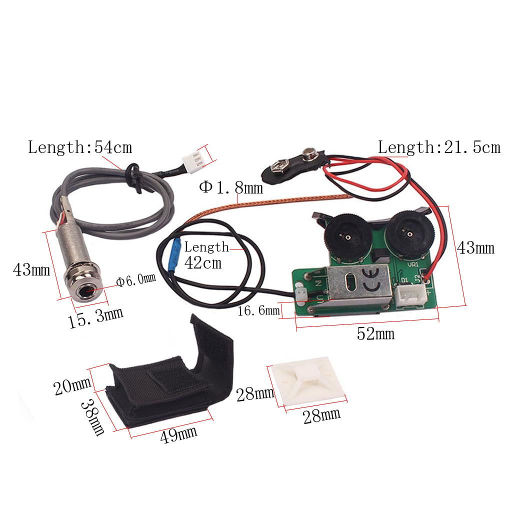 2-Band Piezo Pickup EQ Preamp System W/ Jack Plug For Acoustic Guitar St Instrument
