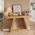 thumbnail image 3 of HiiKaa 56" Farmhouse Entryway Table,Console Table Behind Sofa, Narrow Long Entryway for Hallway, Living Room, Hallway, Behind Couch,Wood Color, 3 of 8