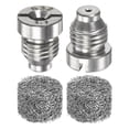thumbnail image 1 of Uxcell 2-Set Boquilla de Orificio de Cañón de Espuma, Puntas de Rosca Universal de Acero Inoxidable de 1.1mm con Conector de Rociador Creador de Espuma, 1 of 1