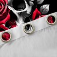 thumbnail image 5 of Feelyou Gothic Skull Teens Black Out Curtains, Valentine's Day Rose Curtains Pack of 2 (42x63 Each), Black Red Flower Bedroom Curtains, Window Curtains Decor, 5 of 7
