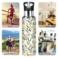 thumbnail image 7 of Yayeee 33oz Insulated Water Bottle Double Wall Stainless Steel with Flip Straw Lid, Autumn Greenery, 7 of 7