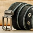 thumbnail image 3 of 160cm Extra Long Mens Oblong Perforated Belts Mens Canvas Fabric Belt for Men Free Cut-to-Fit Up to 60 inches, 3 of 7
