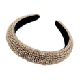 thumbnail image 1 of Sonducket Diadema acolchada con diamantes de imitación Taladros de esponja Diadema brillante Diadema ancha Diadema llamativa Accesorio para el cabello Oro Sonducket AP000930-01, 1 of 1