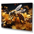 thumbnail image 2 of Designart "Geometric Buzz of Life in a Bee II" Animals Wall Decor, 2 of 5