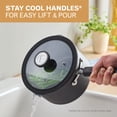 thumbnail image 6 of Farberware TrueCook Nonstick 3qt Straining Saucepan with Lid, Dishwasher Safe, Black, 6 of 15