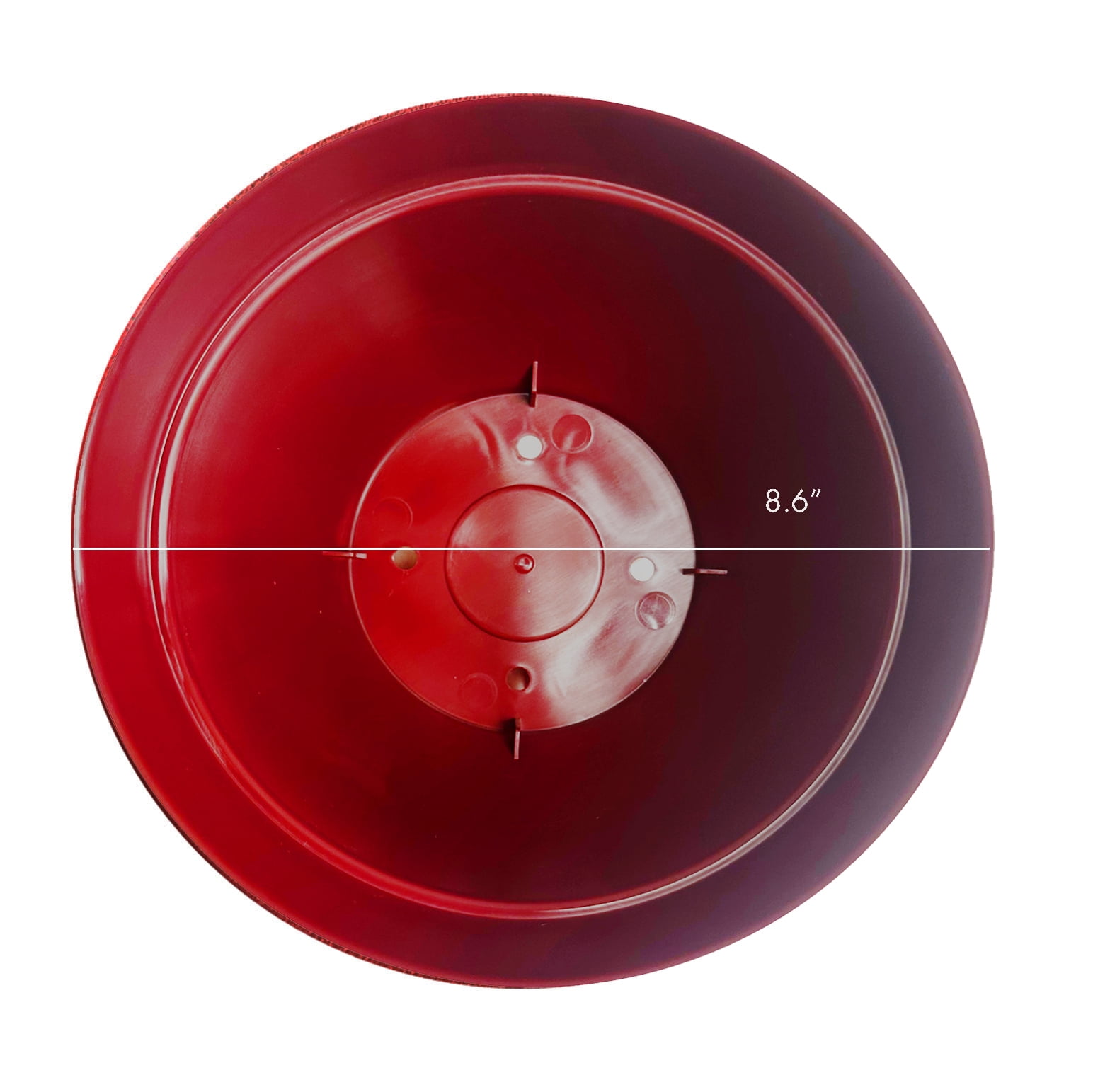 Jacinto Recycled Plastic Planter, 8 inch Opening Diameter, Red Color