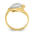 thumbnail image 2 of 14K W/ Rhodium Turtle Ring R843, 2 of 7