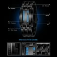 thumbnail image 4 of Fashion Mens Binary Sports Watch Digital LED Matrix Waterproof Outdoor Casual Black Bracelet Square Blue Backlit Watches, 4 of 9