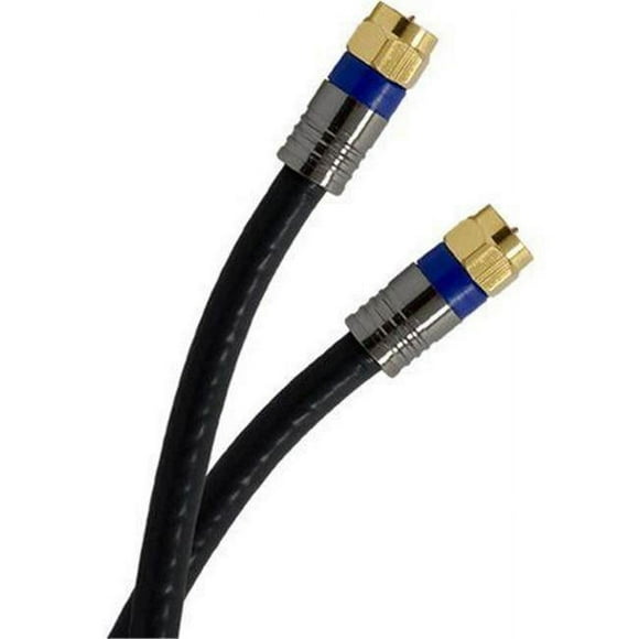 GE Jasco 33531 25 ft. Black RG6 Quad Shield Coax Cable