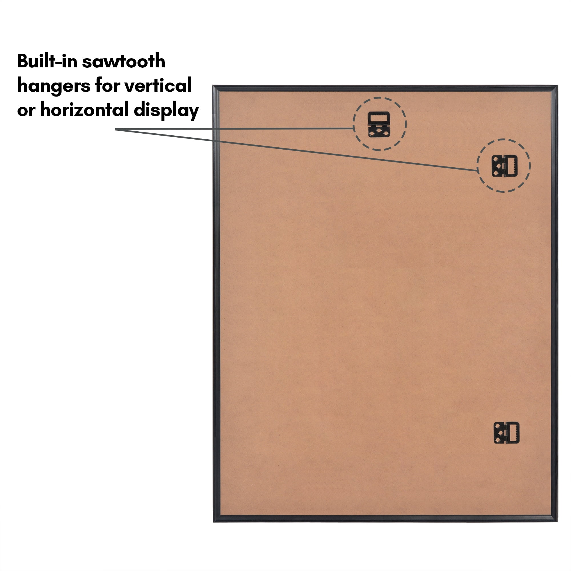 Americanflat 22x28 Poster Frame 3 Pack Polished Front Cover Slide Photo Buildable Molding Fusion Wall - Black