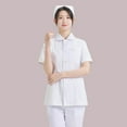 thumbnail image 2 of Plus Size V Neck Scrub Top Short Sleeve Lab Jacket for Healthcare and Workers Women Casual Dress Sweater Long Sleeve Hoodie Womens Long Hooded Sweatshirt, 2 of 3