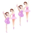 thumbnail image 5 of LOLIPPYY Set of 4 Ballet Dancer Cupcake Toppers, Ballerina Cake Decorations, Ballet Themed Party Cake Ornaments for Kids, 5 of 7