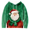thumbnail image 7 of Womens Christmas Sweatshirts Flannel Fuzzy Hoodie for Women Oversized Fit Pocketed Long Sleeve Soft Sweaters (XL, Xmas-Green #A), 7 of 7