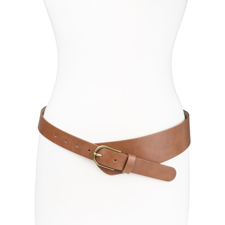 No Boundaries Women's Off Waist Belt, Cognac photo 3