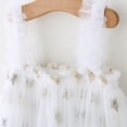 thumbnail image 4 of TSADFHJI Robe d'Hiver pour Bébé Fille Robe Sans Manches Étoile Paillettes Bretelles Robe de Princesse Robe de Danse Vêtements 3-4 Ans Blanc, 4 of 6