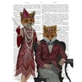 thumbnail image 3 of Fab Funky 12x14 Black Modern Framed Museum Art Print Titled - Fox Couple 1920s, 3 of 5