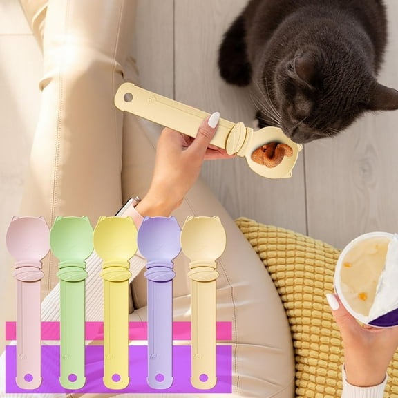 Yeciiwht Cat Treat Spoon Bar Feeder Squeezer Feeding Spoon
