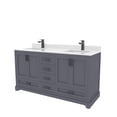 thumbnail image 2 of Ayna Decors Maya 60 in Charcoal Grey Double Sink Bathroom Vanity Set with White Quartz Countertop | 4 Soft Closing Doors | 6 Full Extention Soft Close Drawer | Black Hardware, 2 of 6