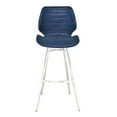 thumbnail image 3 of Armen Living Valor 26" Faux Leather Counter Stool in Dark Vintage Blue, 3 of 7