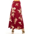thumbnail image 4 of Women's Printed High Waisted A-Line Maxi Skirt with Foldable Waistband - Relaxed Fit, 4 of 5