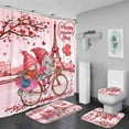 thumbnail image 1 of 4PCS Shower Curtain Sets with Non-Slip Rug, Valentine's Day Decor with Non-Slip Rugs, Toilet Lid Cover and Bath Mat, Curtain Bathroom Accessories Set, 1 of 1