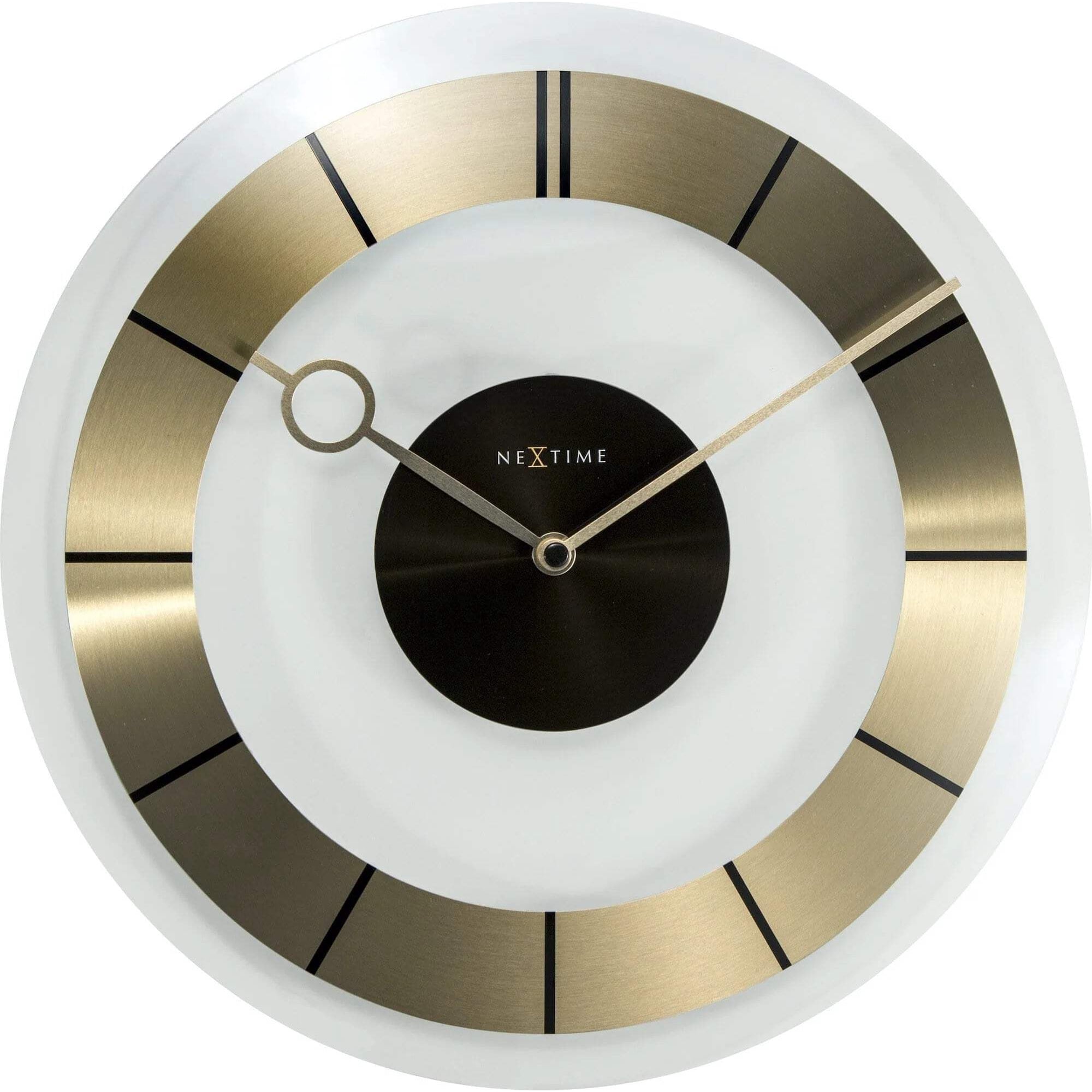 NEXTIME WALL CLOCK RETRO GOLD