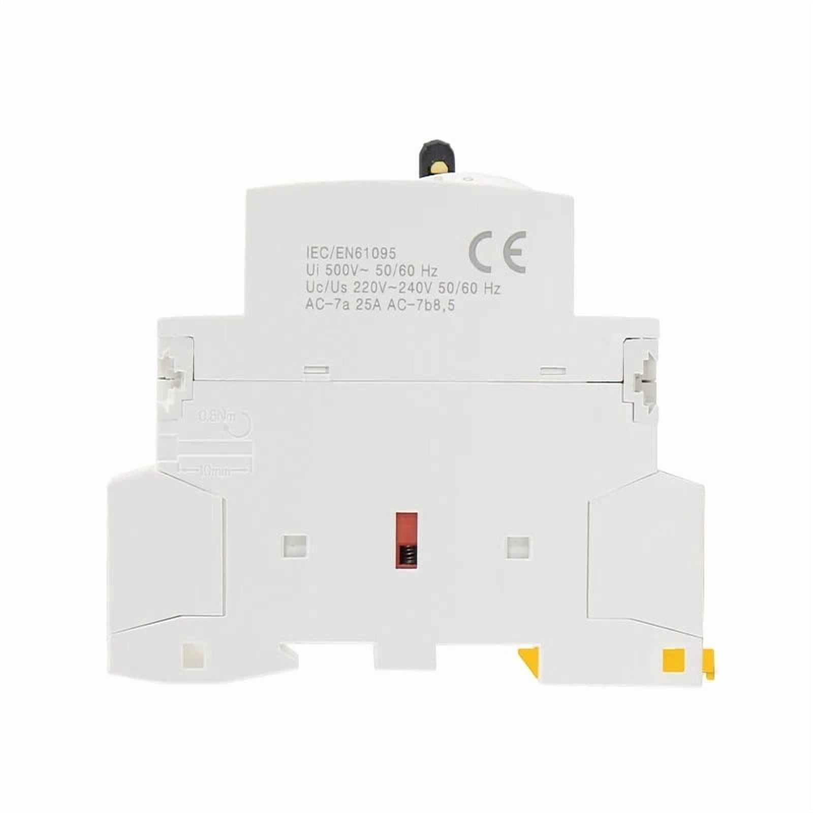 Manual Contactor  2P 16A 20A 25A 2NO or  2NC 220V 50/60Hz Manual Control Home Use AC Contactor Din Rail Type