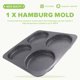 thumbnail image 4 of Molde para Panecillos Hamburguesas, Hamburguesas Acero Carbono Antiadherente 5 Pulgadas, Hornear Grande 4 Tazas Caseros, 4 of 5