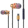 thumbnail image 1 of Puerto tipo C In-ear Super Bass Control de línea Auricular Teléfono Auricular Micrófono Auricular con cable Noticed PJ7353-03, 1 of 2