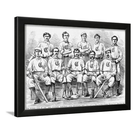 - The Picked Nine of the Red Stocking Baseball Club, Cincinnati, Ohio. (Photo) Framed Print Wall Art