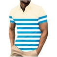 thumbnail image 2 of Blusa y camisa de manga corta con cuello vuelto para hombre, blusa de manga larga con solapa y botones estampados, blusa de poliéster para hombre, 2 of 2