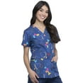 thumbnail image 3 of Cherokee Prints Women Scrubs Top, V-Neck, CK616, XXS, Piece Of My Heart, 3 of 7
