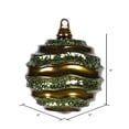thumbnail image 2 of Vickerman M1320OL 6 in. Olive Candy Glitter Wave Ornament Ball, 2 of 2