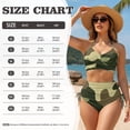 thumbnail image 6 of Psesaysky Green Camouflage Matching Swimsuits for Couples Womens 2 Piece Bikini Sets Sexy Cross Front Mens Swimming Trunk with Pocket Couples Matching Bathing Suits for Family Swimwear, 6 of 7