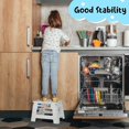 thumbnail image 4 of ACKO Folding Step Stool 9 Inch Step Stool 300 lb Capacity Plastic Foldable Step Stools for Kids and Adults, Folding Stool for Kitchen, Stepping Stool with Handle White Small Step Stool 1PC, 4 of 7