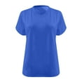 thumbnail image 5 of AherBiu Plus Size Tops for Women Summer Basic Comfy Tshirts V Neck Short Sleeve Plain Top Tees Shirt, 5 of 5