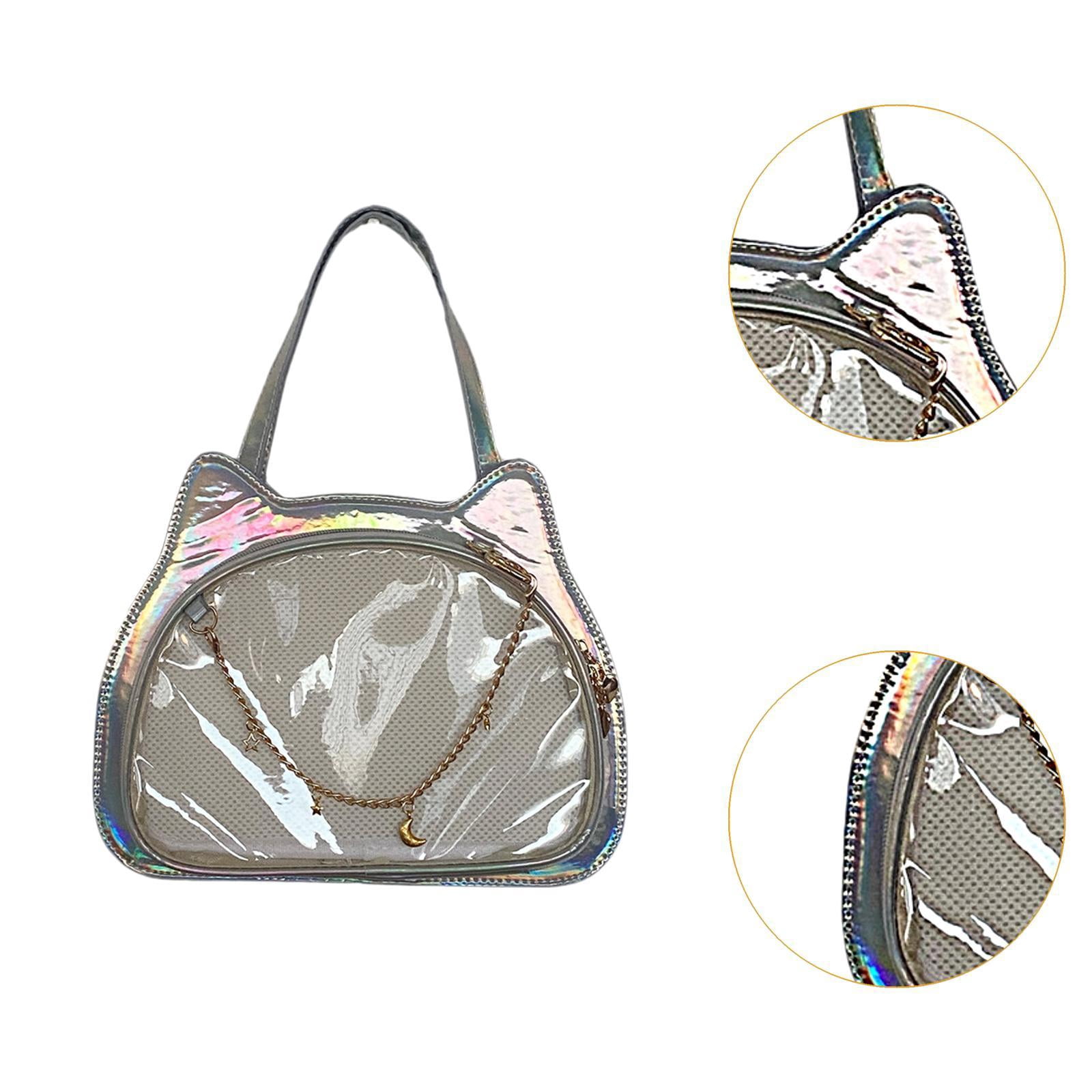 yuksok Cat Shape Shoulder Bag PU Leather Y2K Ita Bag for Ladies Women Birthday Gift