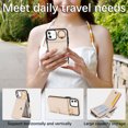 thumbnail image 6 of Allytechgroup iPhone 12 Mini Wallet Case, Ring Holder Stand Cards Slots Shockproof Retro Flip Back Cover Phone Case for Apple iPhone 12 Mini, White, 6 of 6