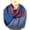 Blue/Red/Teal, variant on Infinity Scarf - Multi Color Stripes - Orange/Brown Color - SF-16832OGBN