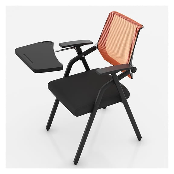 Folding Student Chair with Desk Attached,Waiting Room Chairs with Tablet Arm,Ergonomic Mesh Back Guest Chair for Office School Training Room