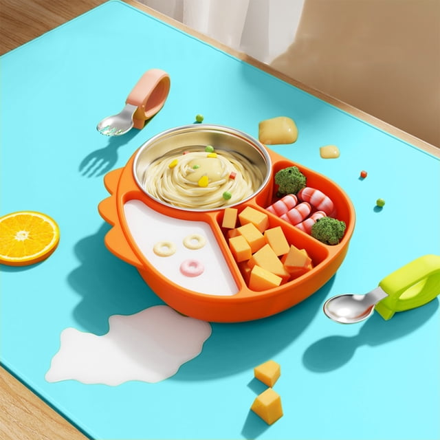 Silicone Craft Mat, Waterproof Non-Slip Work Surface, Raised Edges for Mess Containment, Kids Art Painting Dining Mat, Easy Clean