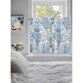 thumbnail image 4 of Kitchen Curtains 45 Inches length, Navy Blue Coral Coastal Window Treatment Curtain Drapes, Summer Beach Seaside Nautical Lightweight Window Panels for Living Room Bedroom, 52"x45", 2 Panels, 4 of 7