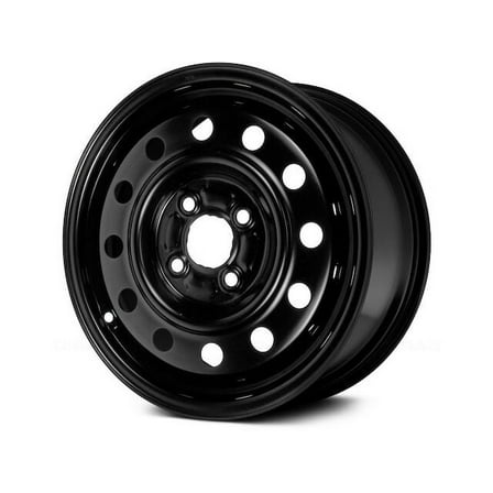 Steel Wheel - Black - 14 x 5 Inch - 12 Hole - 4 Lug - Compatible with 1991 - 2002 Saturn SL1 1992 1993 1994 1995 1996 1997 1998 1999 2000 2001
