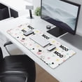 thumbnail image 2 of Long Mouse Pads for Desk,White Cow Moo Pattern Desk Mats on Top Of Desks, Desk Mouse Pad Extra Large with 3mm Non-Slip Base and Stitched Edge for Gaming,Office,Work,Home 31.5"x11.8", 2 of 6