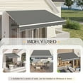 thumbnail image 6 of YODOLLA 8.2'×6.5' Manual Retractable Awning Sun Shade Patio Awning Cover Outdoor Patio Canopy Sunsetter Deck Awnings with Manual Crank Handle, Gray, 6 of 7