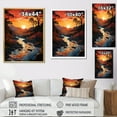 thumbnail image 4 of Designart "Enchanted River Sunrises II" Landscape Lake River Floater Framed Canvas Prints, 4 of 5