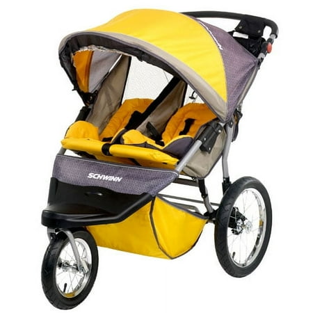 Schwinn - Free Runner Double Jogging Stroller, Yellow
