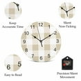 thumbnail image 5 of Wall Clock Yellow Buffalo Plaid Clocks PVC Silent Non-Ticking Battery Operated Decorative Classic Checked Round Clock for Home Living Room Kitchen Bedroom Office School Wall Decor 14 Inch, 5 of 9