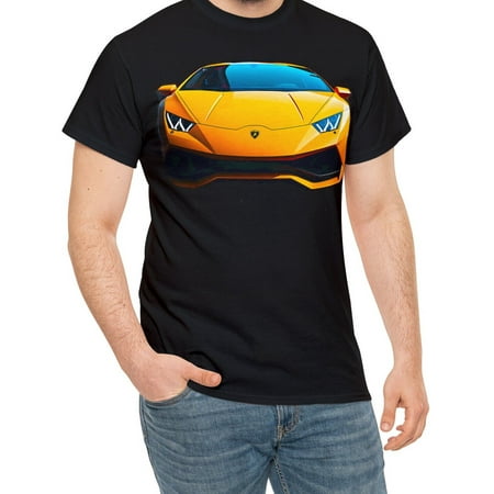 Yellow Exotic Car Lambo Lamborghini T-Shirt Men s T Shirt Tee Cotton S M L XL