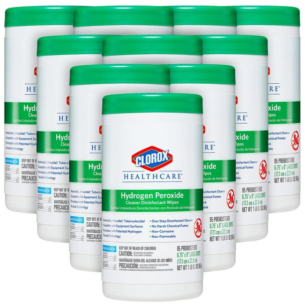 Hydrogen Peroxide Disinfecting Wipes (10 Pack)
